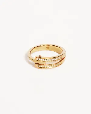 18k Gold Vermeil Connect Deeply Ring Bycharlotte