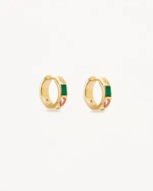 18k Gold Vermeil Connect to the Universe Hoops Bycharlotte