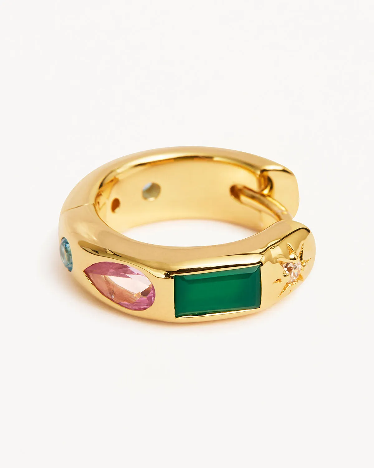 18k Gold Vermeil Connect to the Universe Hoops Bycharlotte