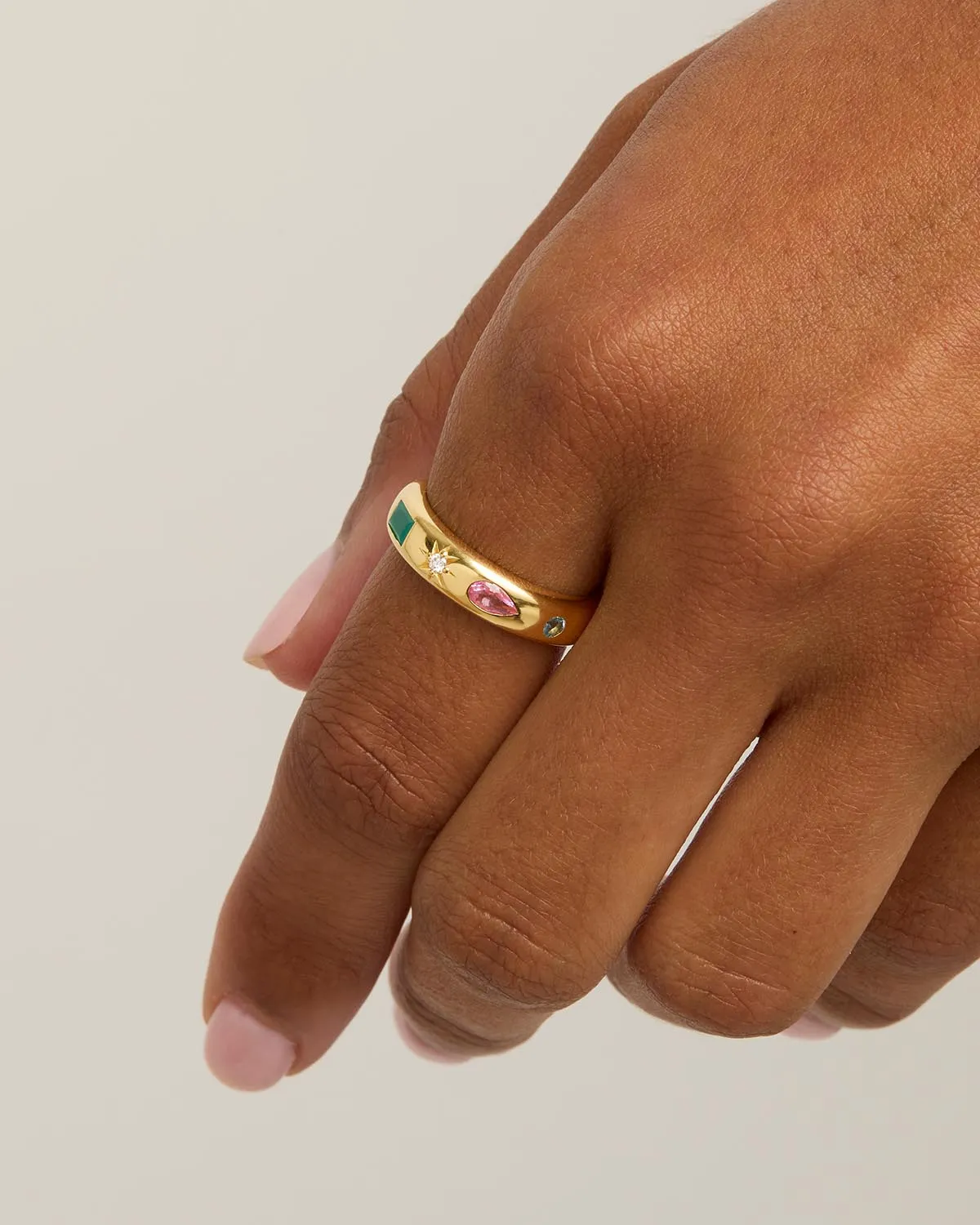 18k Gold Vermeil Connect to the Universe Ring Bycharlotte