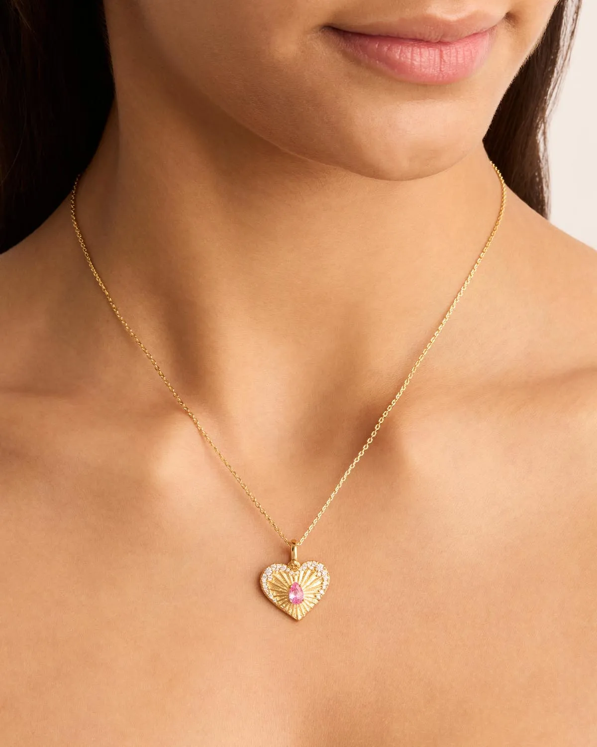 18k Gold Vermeil Connect With Your Heart Annex Link Pendant Bycharlotte