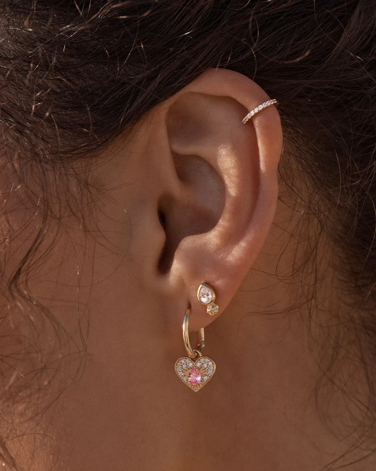 18k Gold Vermeil Connect With Your Heart Hoops Bycharlotte