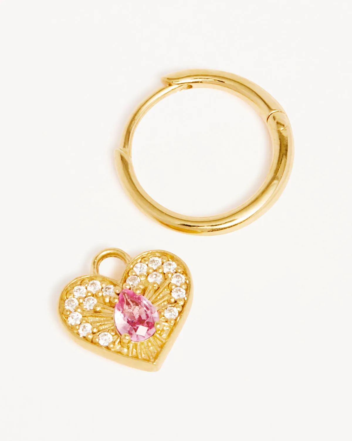 18k Gold Vermeil Connect With Your Heart Hoops Bycharlotte