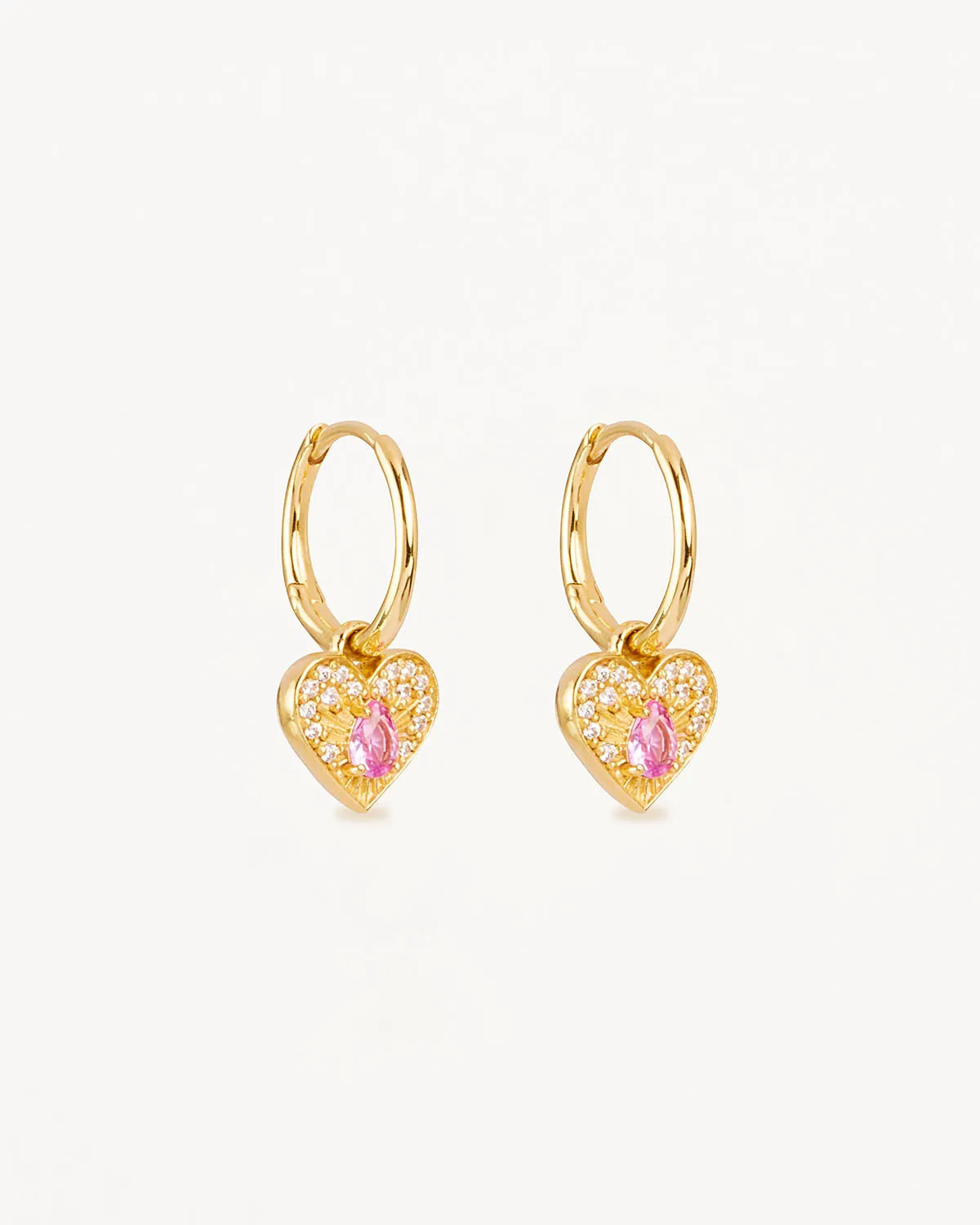 18k Gold Vermeil Connect With Your Heart Hoops Bycharlotte