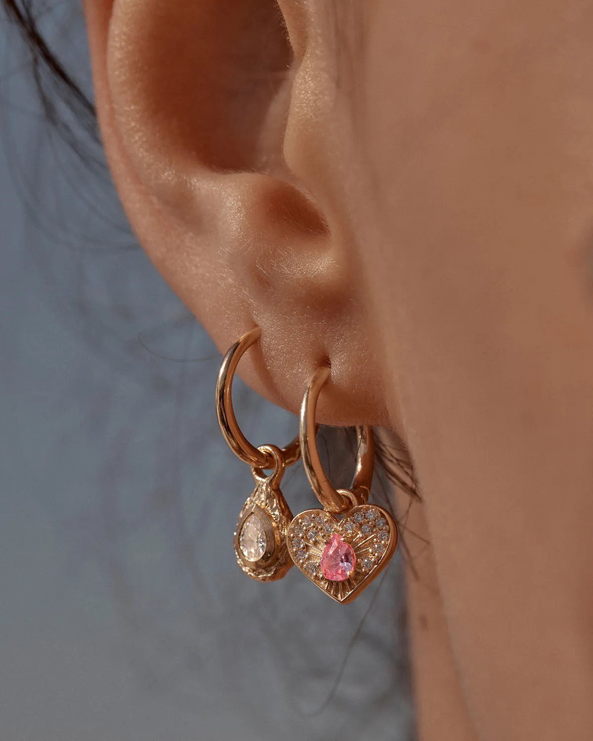 18k Gold Vermeil Connect With Your Heart Hoops Bycharlotte