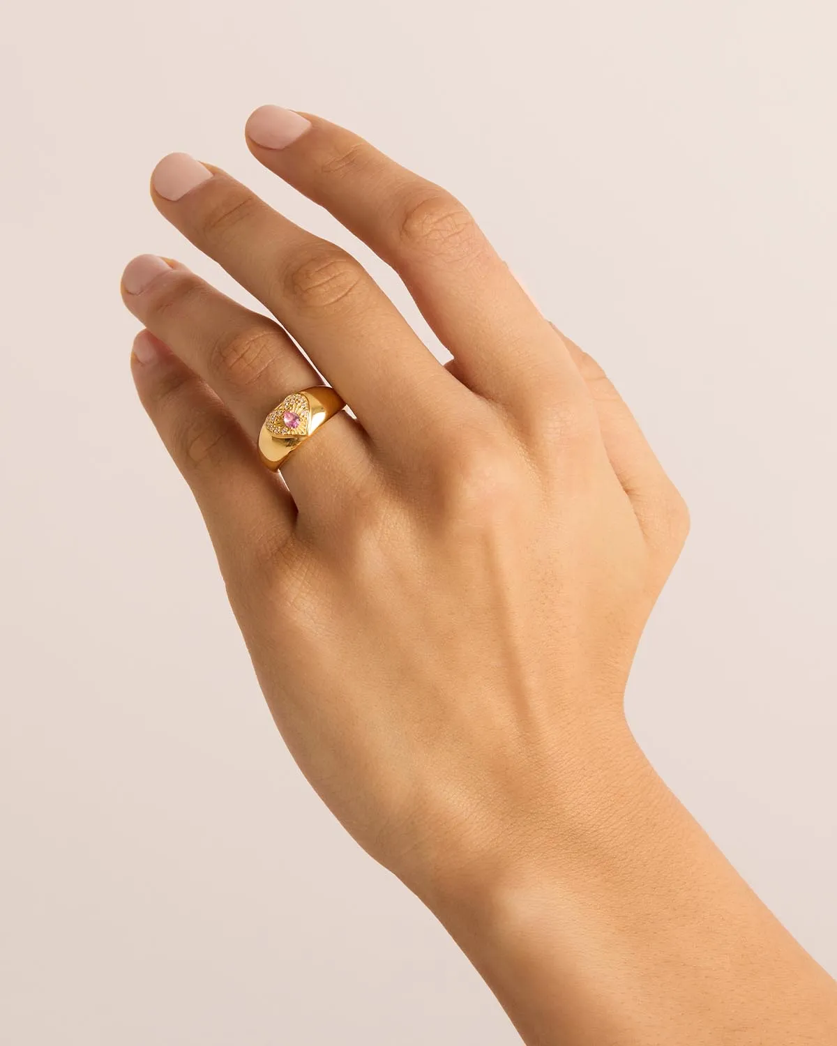 18k Gold Vermeil Connect With Your Heart Ring Bycharlotte