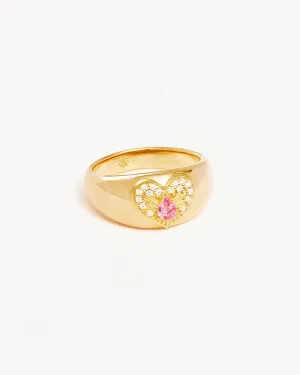 18k Gold Vermeil Connect With Your Heart Ring Bycharlotte