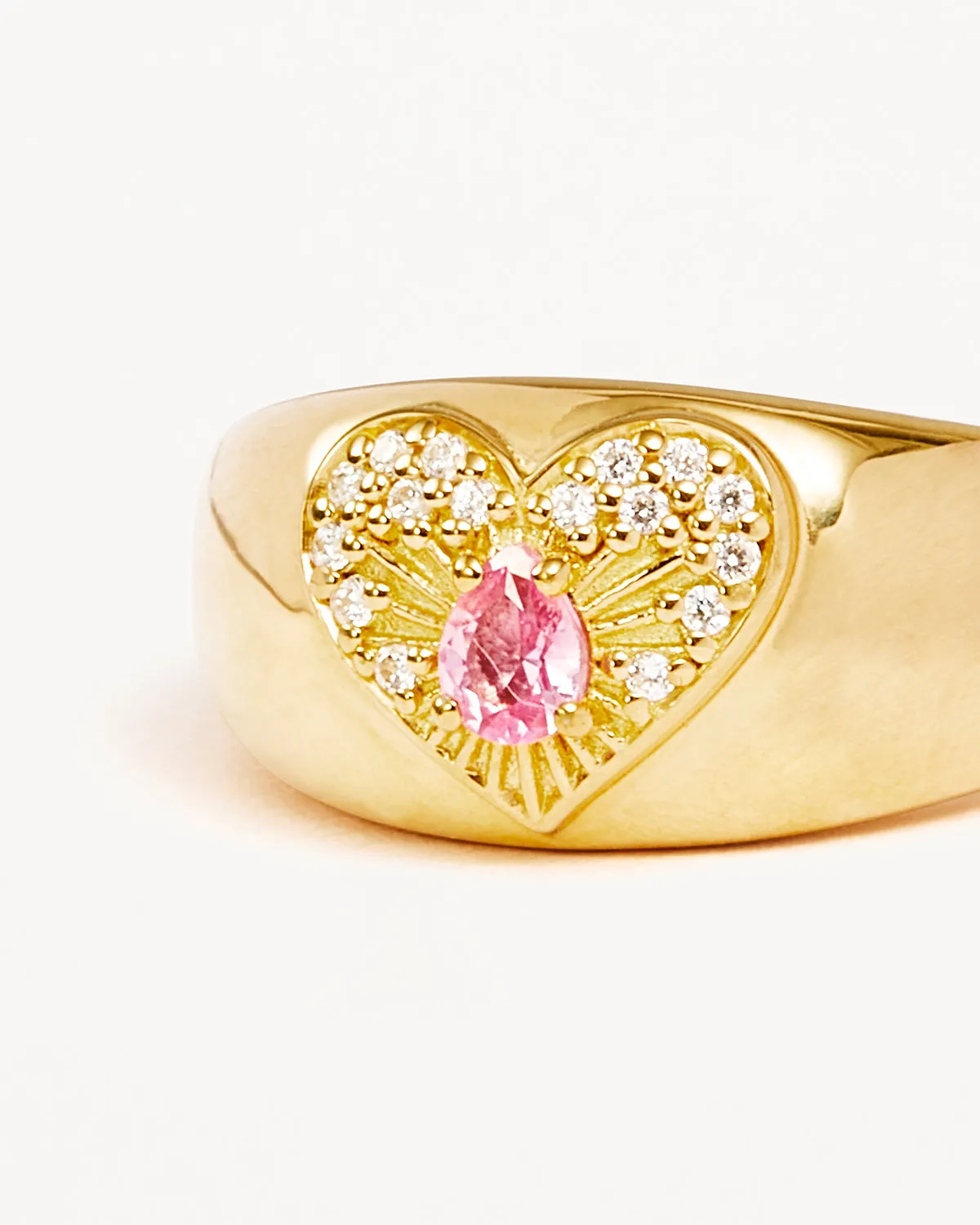 18k Gold Vermeil Connect With Your Heart Ring Bycharlotte