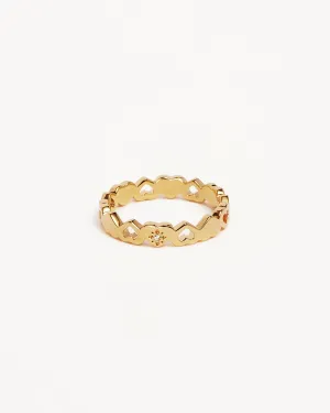18k Gold Vermeil Connected Hearts Ring Bycharlotte