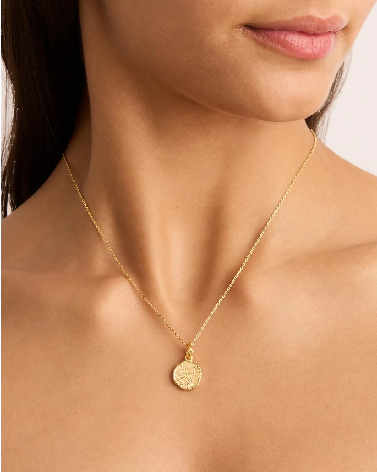 18k Gold Vermeil Cosmic Love Zodiac Annex Link Pendant - Virgo Bycharlotte