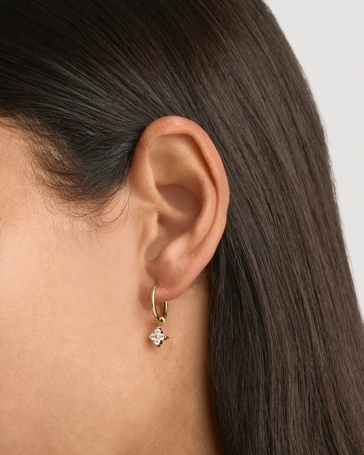 18k Gold Vermeil Crystal Bloom Hoops Bycharlotte