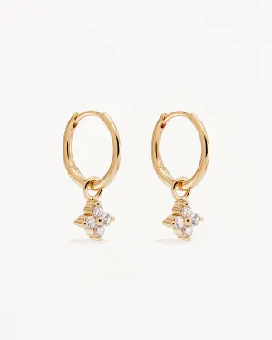 18k Gold Vermeil Crystal Bloom Hoops Bycharlotte