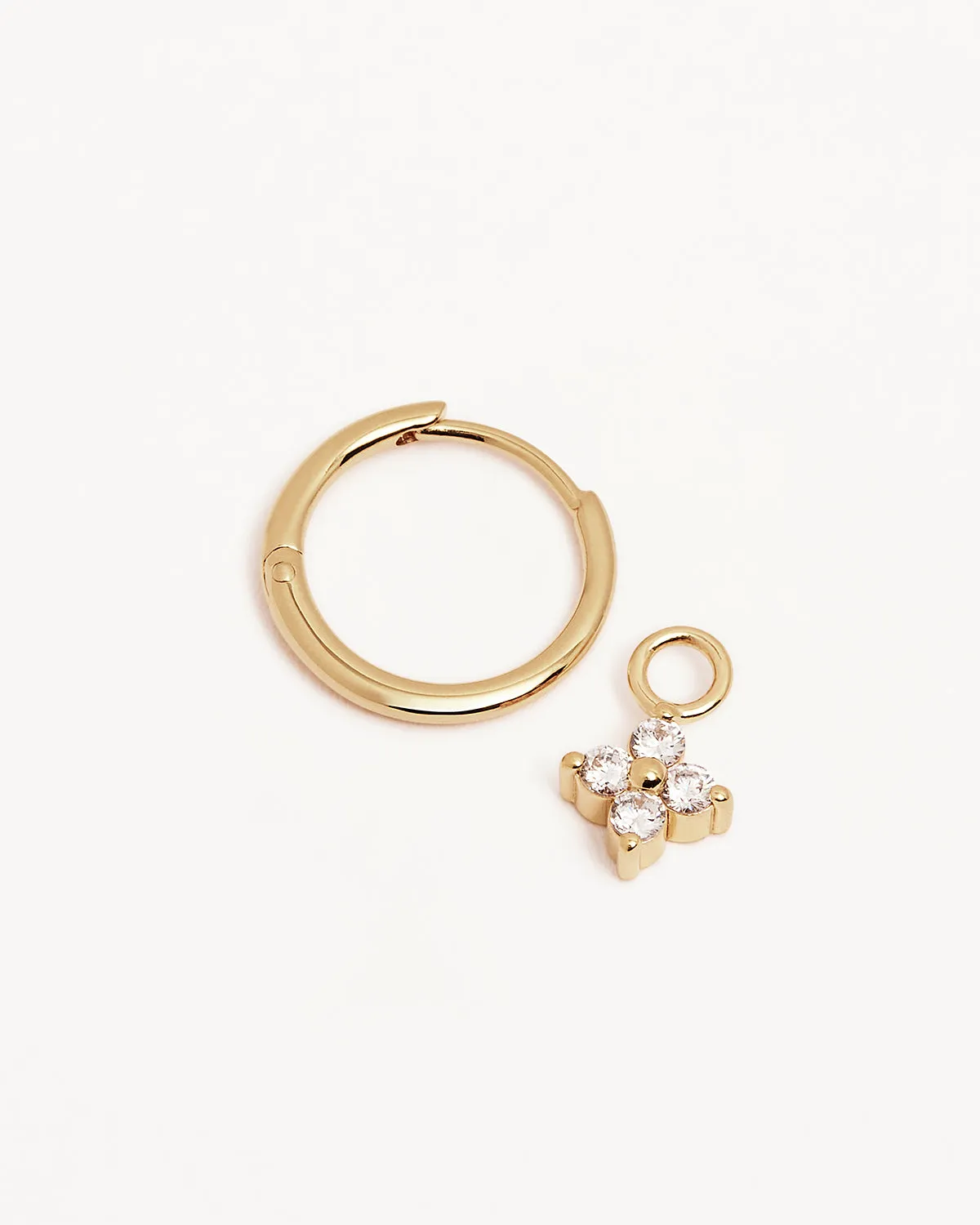 18k Gold Vermeil Crystal Bloom Hoops Bycharlotte