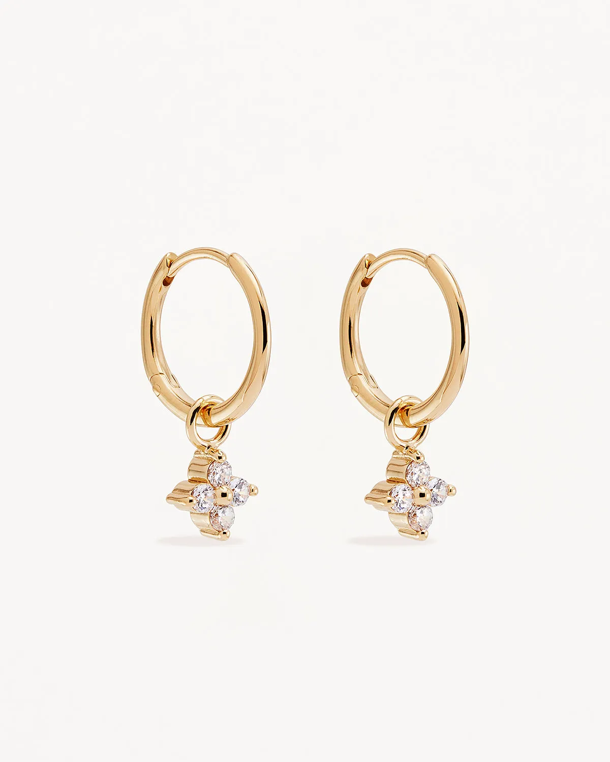 18k Gold Vermeil Crystal Bloom Hoops Bycharlotte