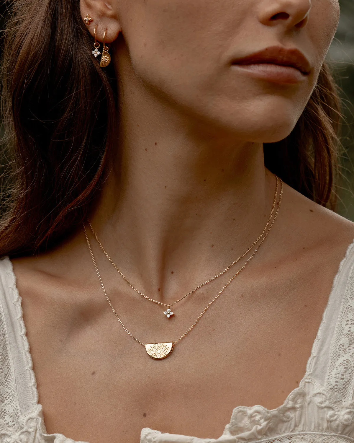 18k Gold Vermeil Crystal Bloom Hoops Bycharlotte