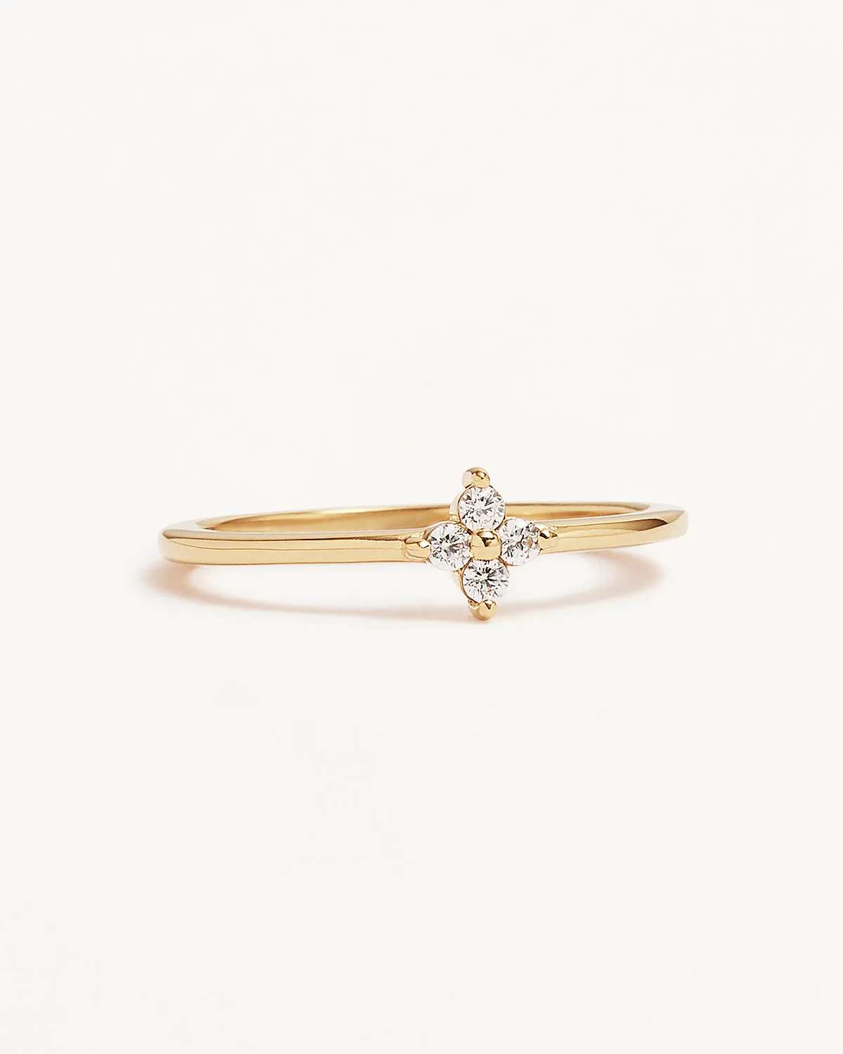 18k Gold Vermeil Crystal Bloom Ring Bycharlotte