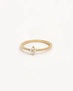 18k Gold Vermeil Crystal Bloom Ring Bycharlotte