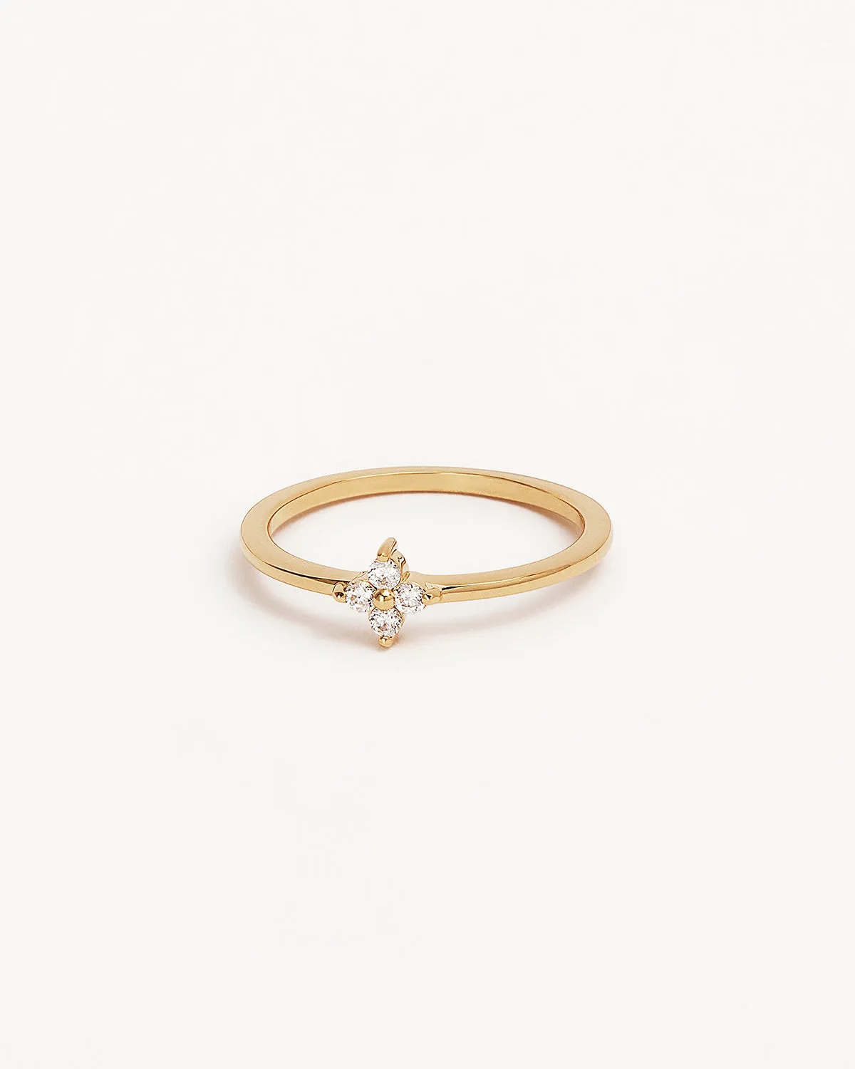 18k Gold Vermeil Crystal Bloom Ring Bycharlotte