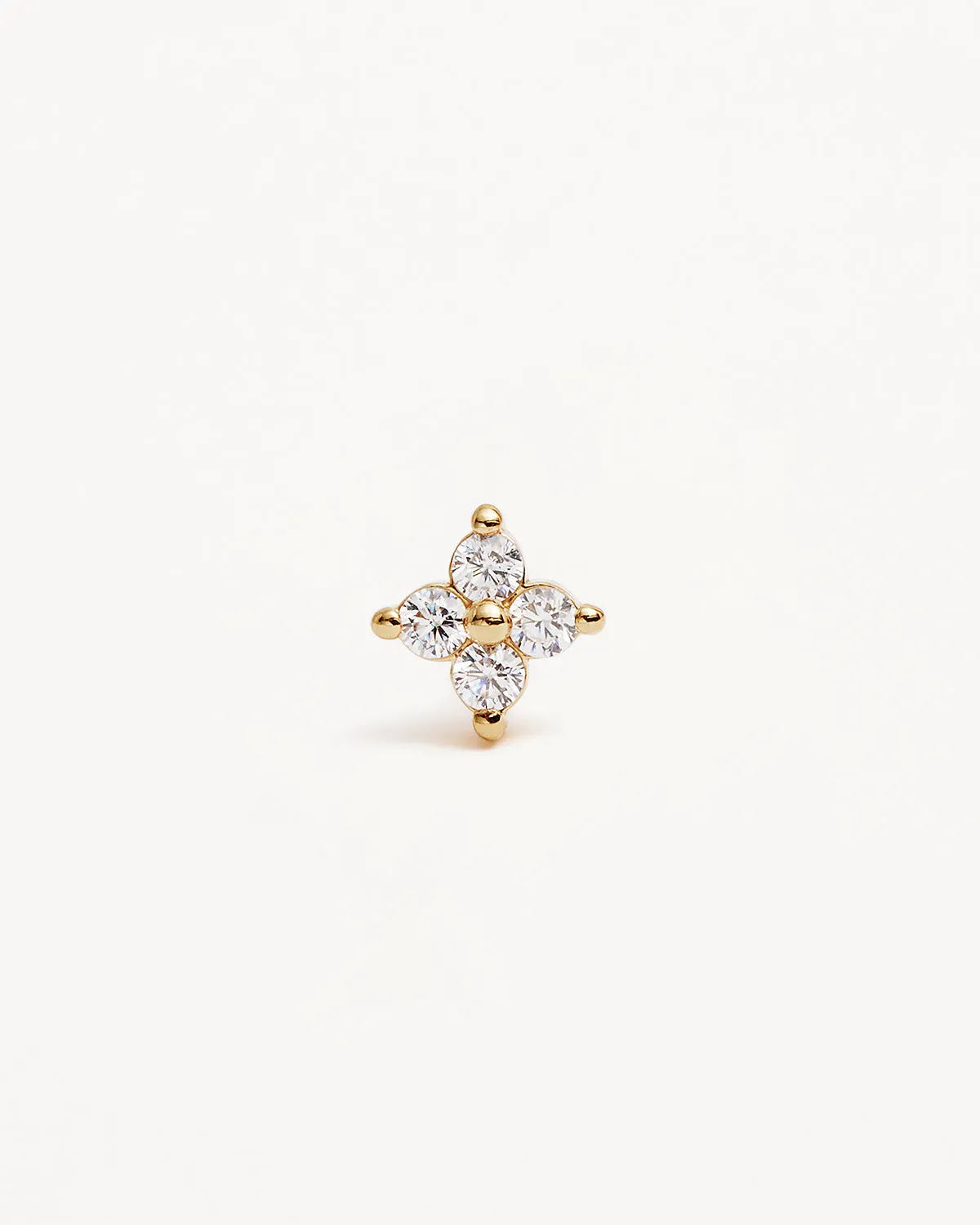 18k Gold Vermeil Crystal Bloom Stud Earrings Bycharlotte