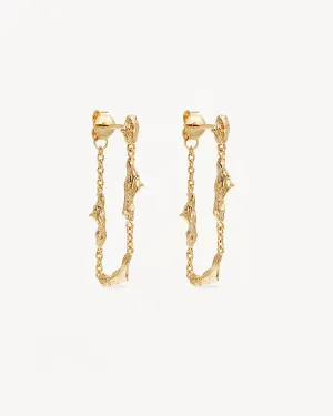 18k Gold Vermeil Drift Chain Earrings Bycharlotte