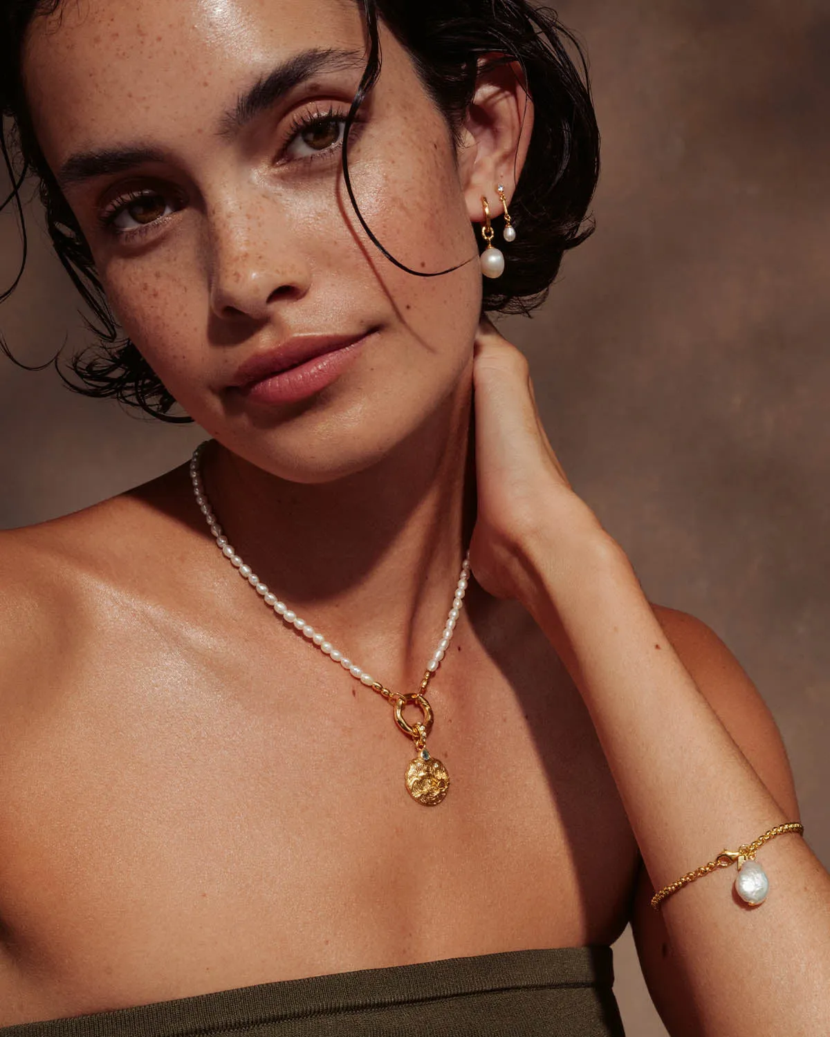 18k Gold Vermeil Embrace Stillness Pearl Bracelet Bycharlotte