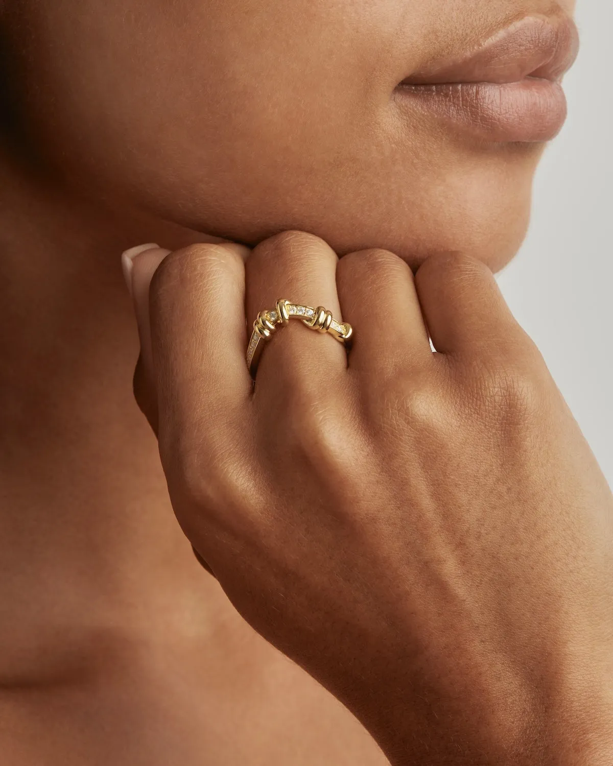 18k Gold Vermeil Embrace Stillness Ring Bycharlotte