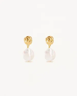 18k Gold Vermeil Endless Grace Pearl Drop Earrings Bycharlotte