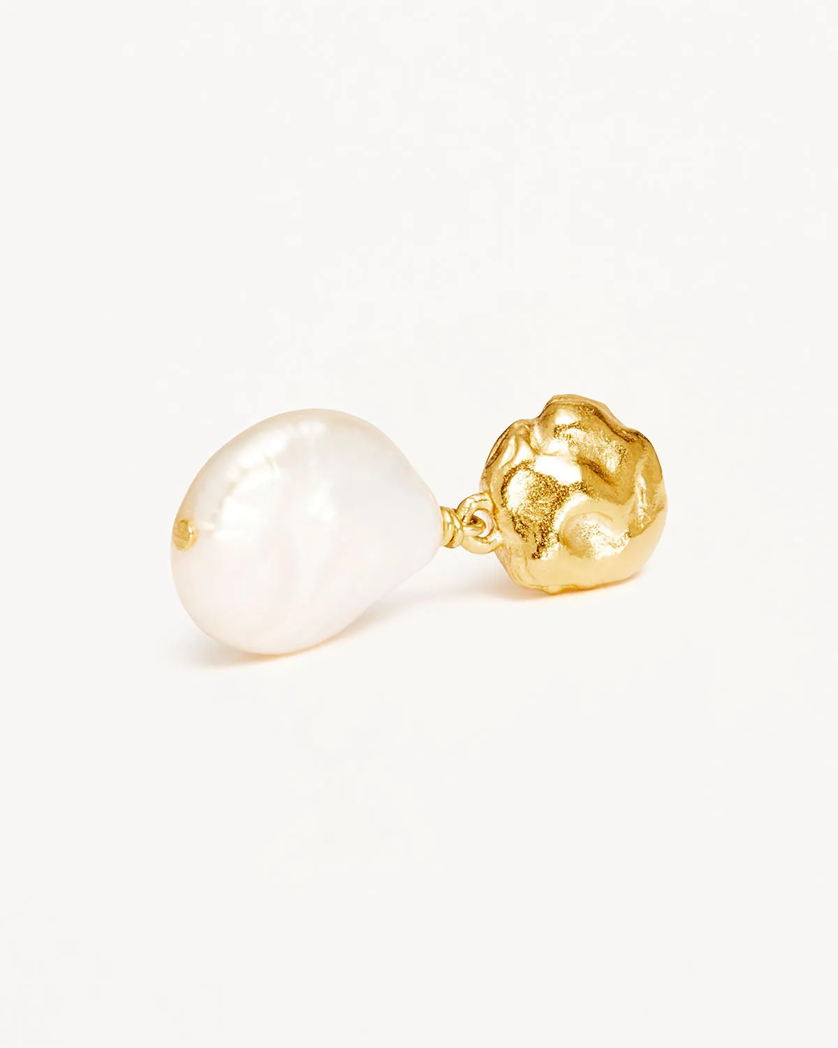 18k Gold Vermeil Endless Grace Pearl Drop Earrings Bycharlotte