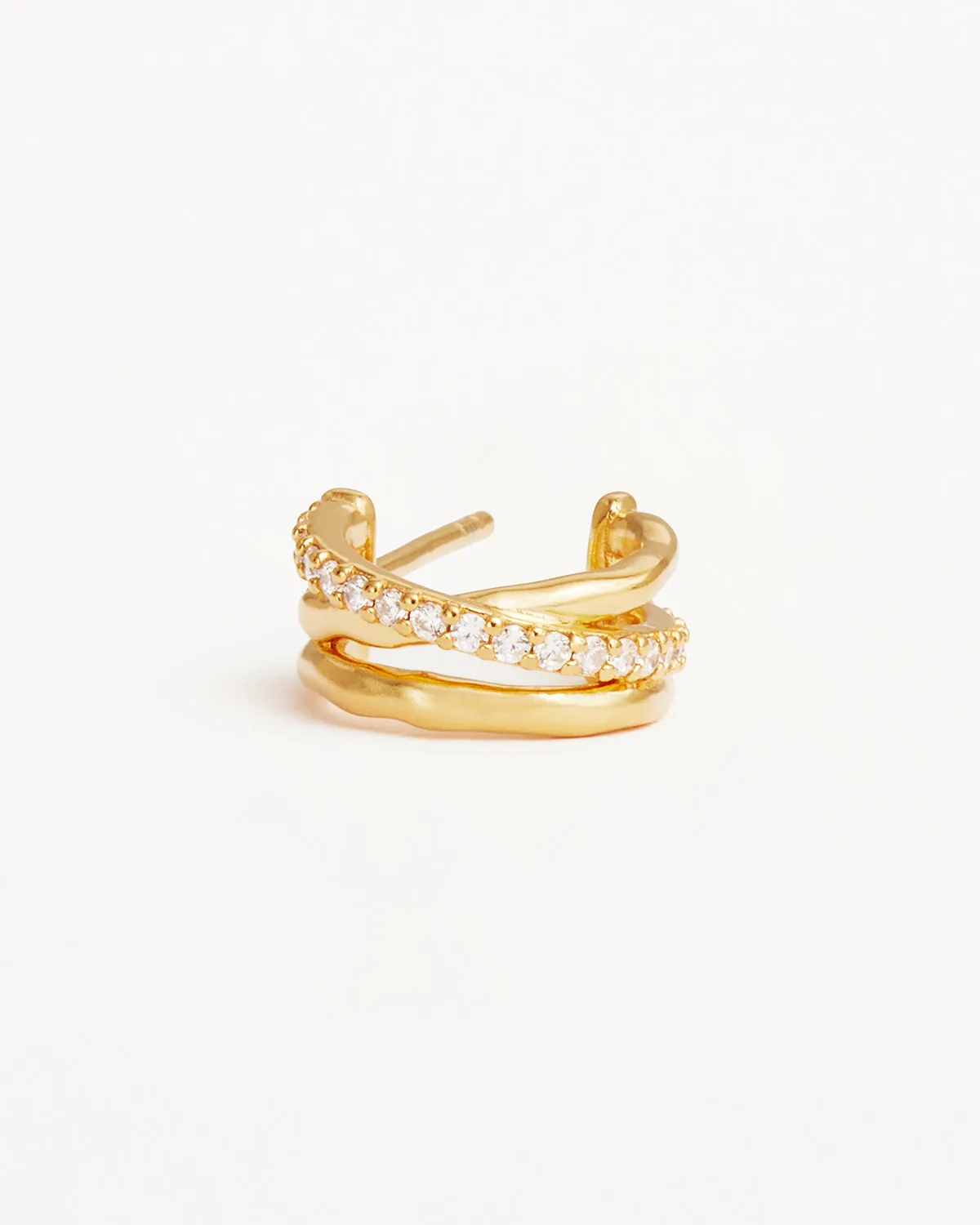 18k Gold Vermeil Entwined Hearts Hoops Bycharlotte