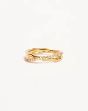 18k Gold Vermeil Entwined Hearts Ring Bycharlotte