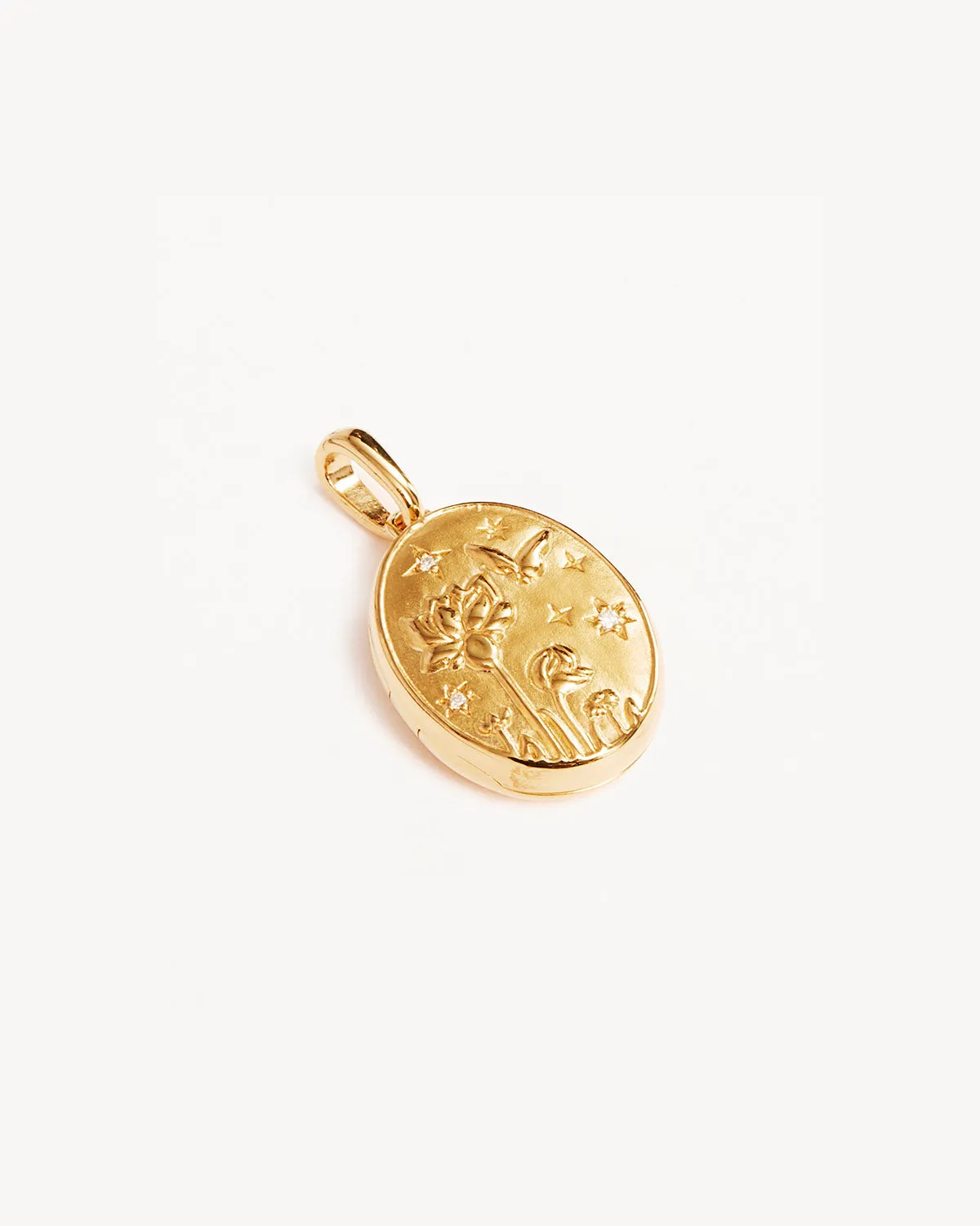 18k Gold Vermeil Everything You Are Is Enough Locket Pendant Bycharlotte