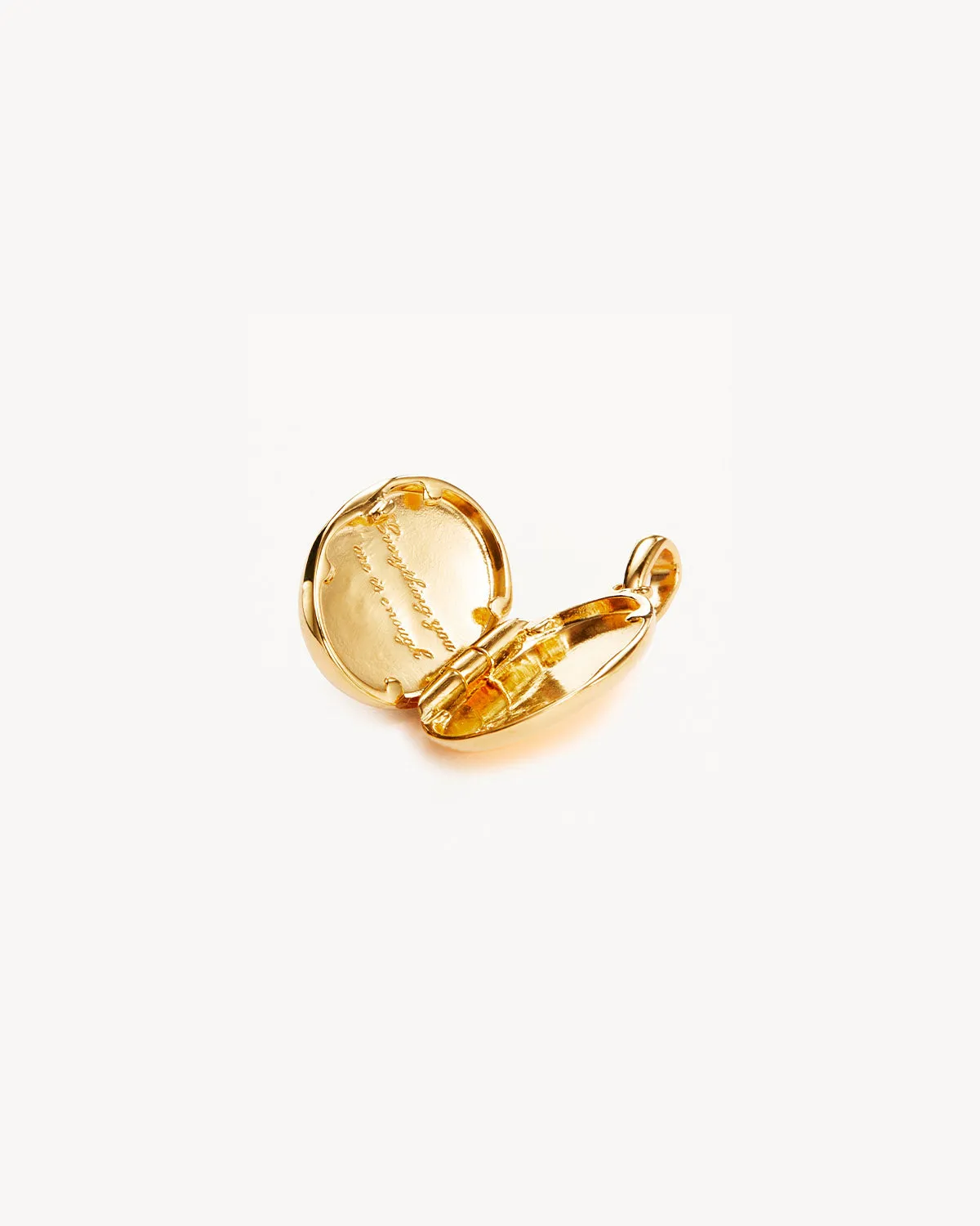 18k Gold Vermeil Everything You Are Is Enough Locket Pendant Bycharlotte