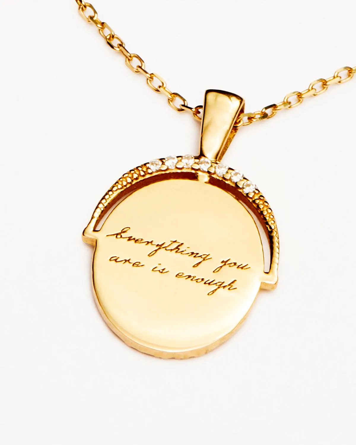 18k Gold Vermeil Everything You Are Is Enough Small Necklace Bycharlotte
