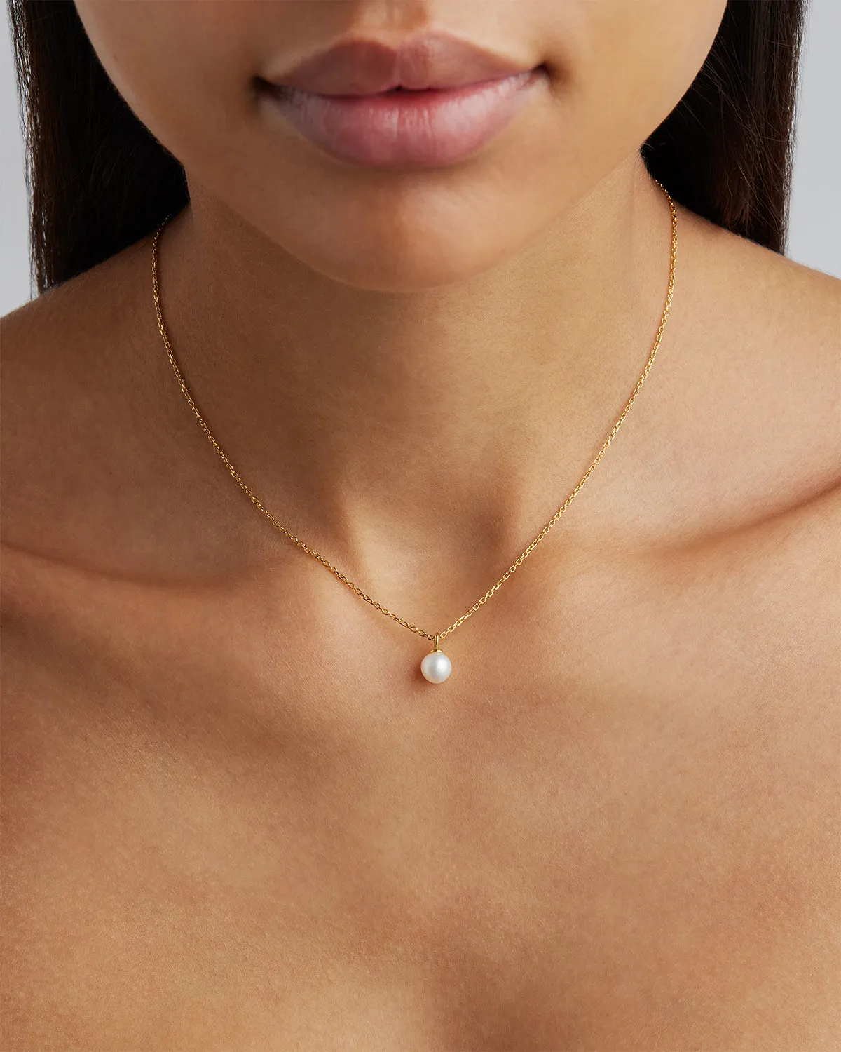 18k Gold Vermeil Floating On Air Pearl Necklace Bycharlotte