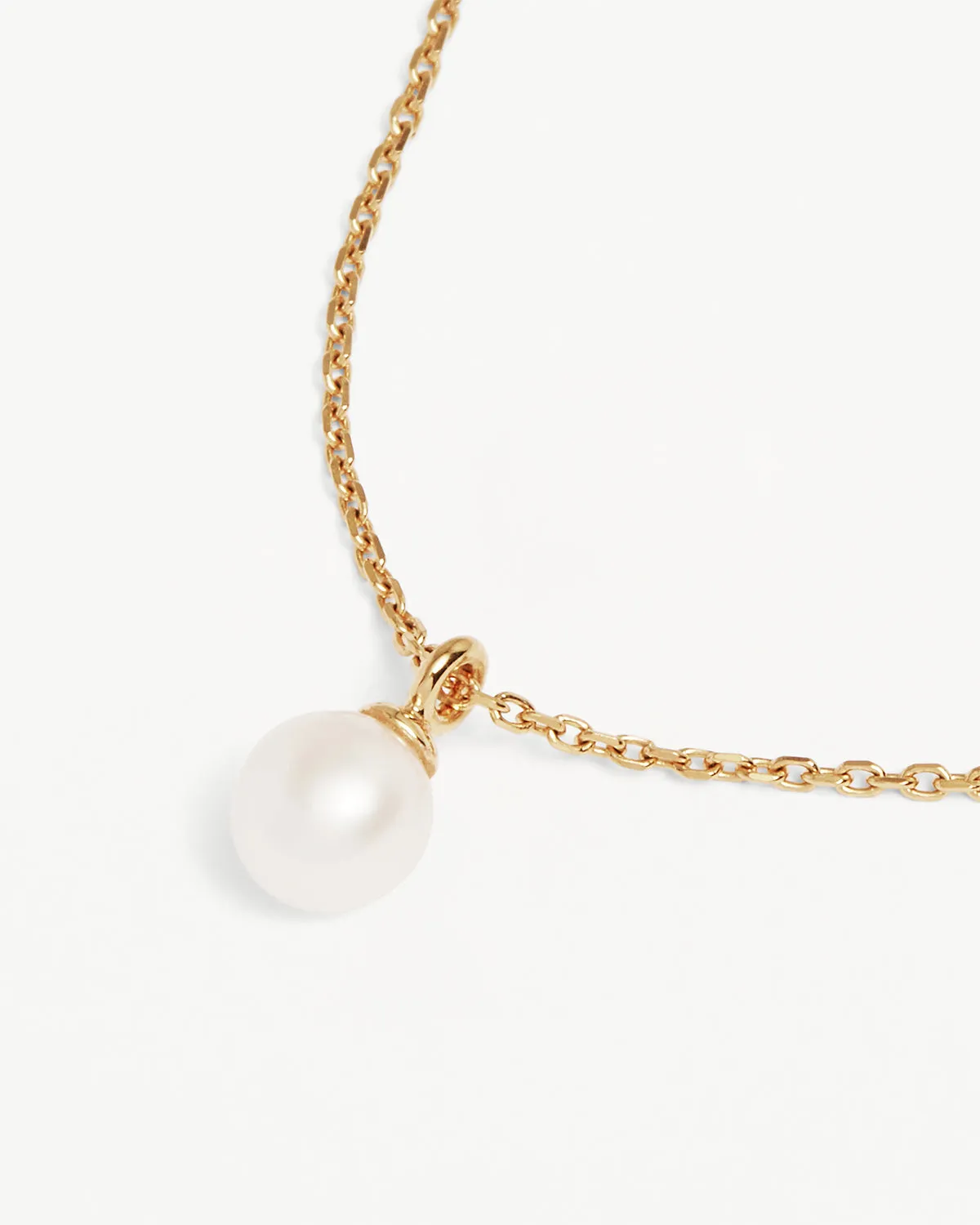 18k Gold Vermeil Floating On Air Pearl Necklace Bycharlotte