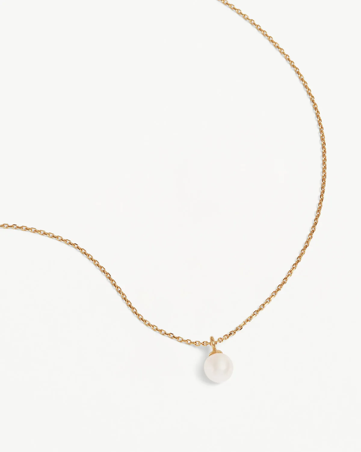 18k Gold Vermeil Floating On Air Pearl Necklace Bycharlotte