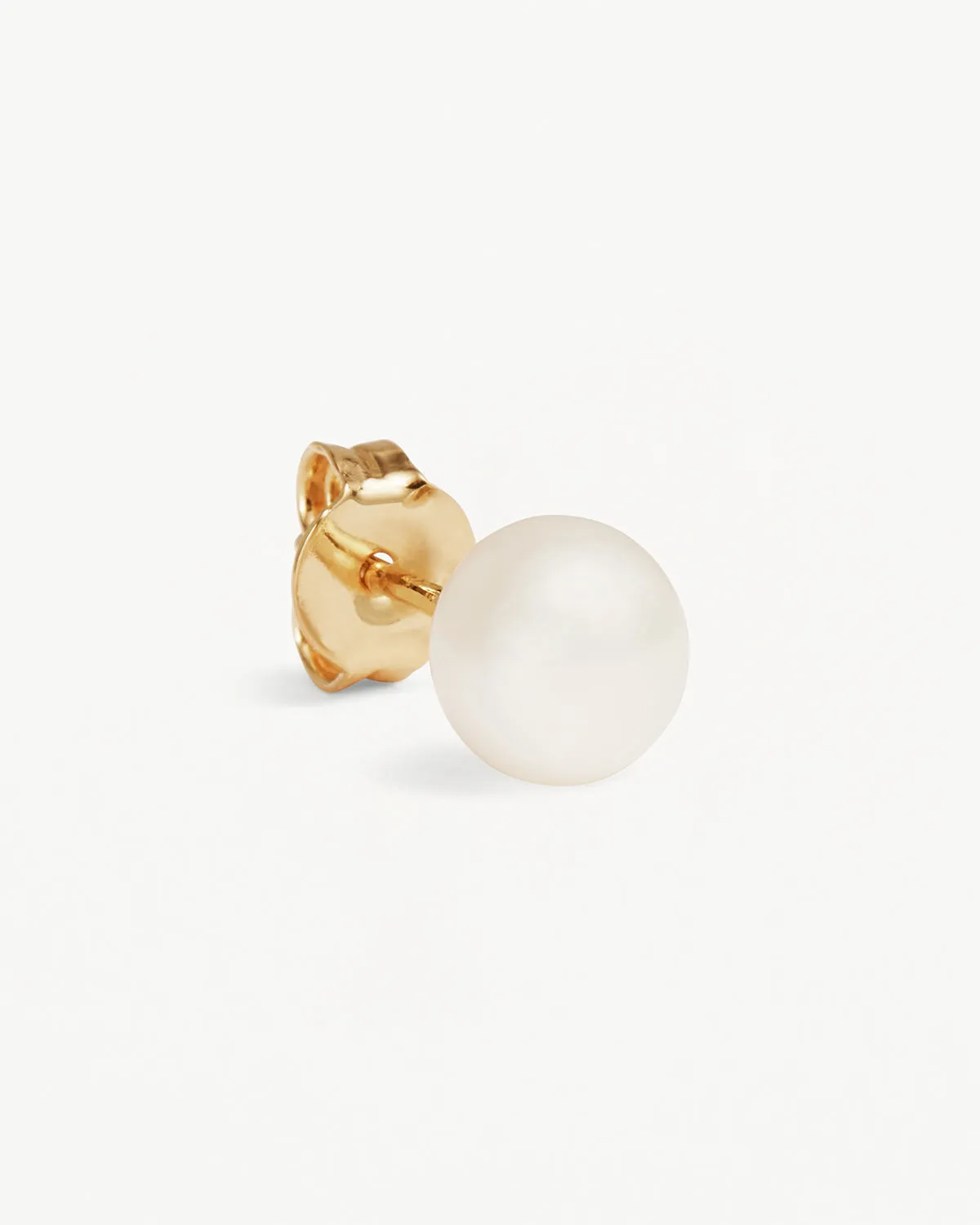 18k Gold Vermeil Floating On Air Pearl Stud Earrings - 6mm Bycharlotte
