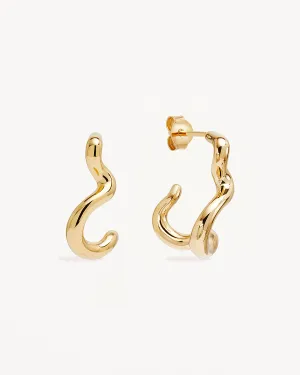 18k Gold Vermeil Flow of Life Hoops Bycharlotte