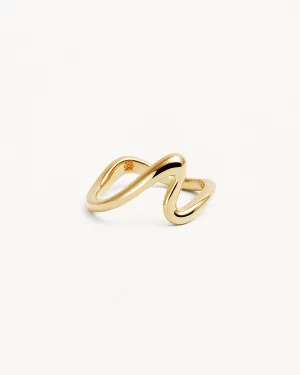 18k Gold Vermeil Flow of Life Ring Bycharlotte