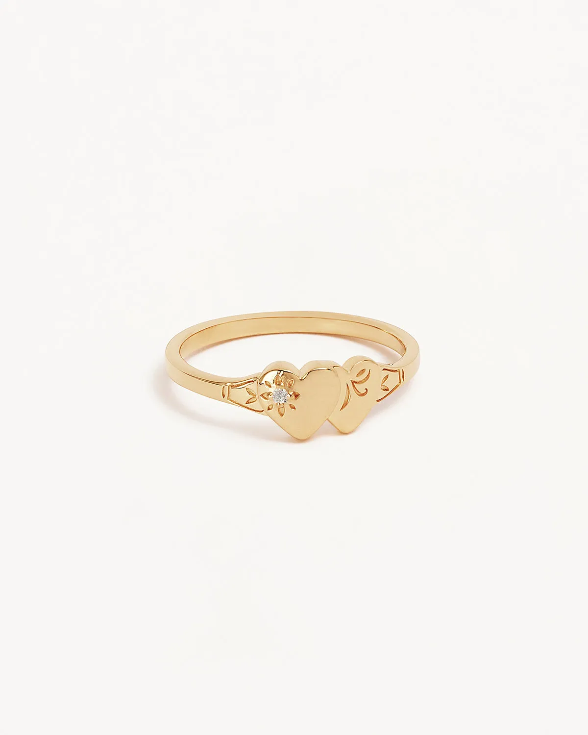 18k Gold Vermeil Forever Intertwined Heart Signet Ring Bycharlotte