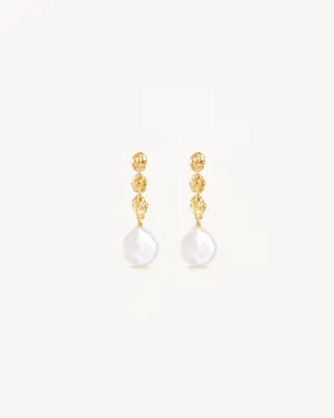 18k Gold Vermeil Grow With Grace Pearl Earrings Bycharlotte