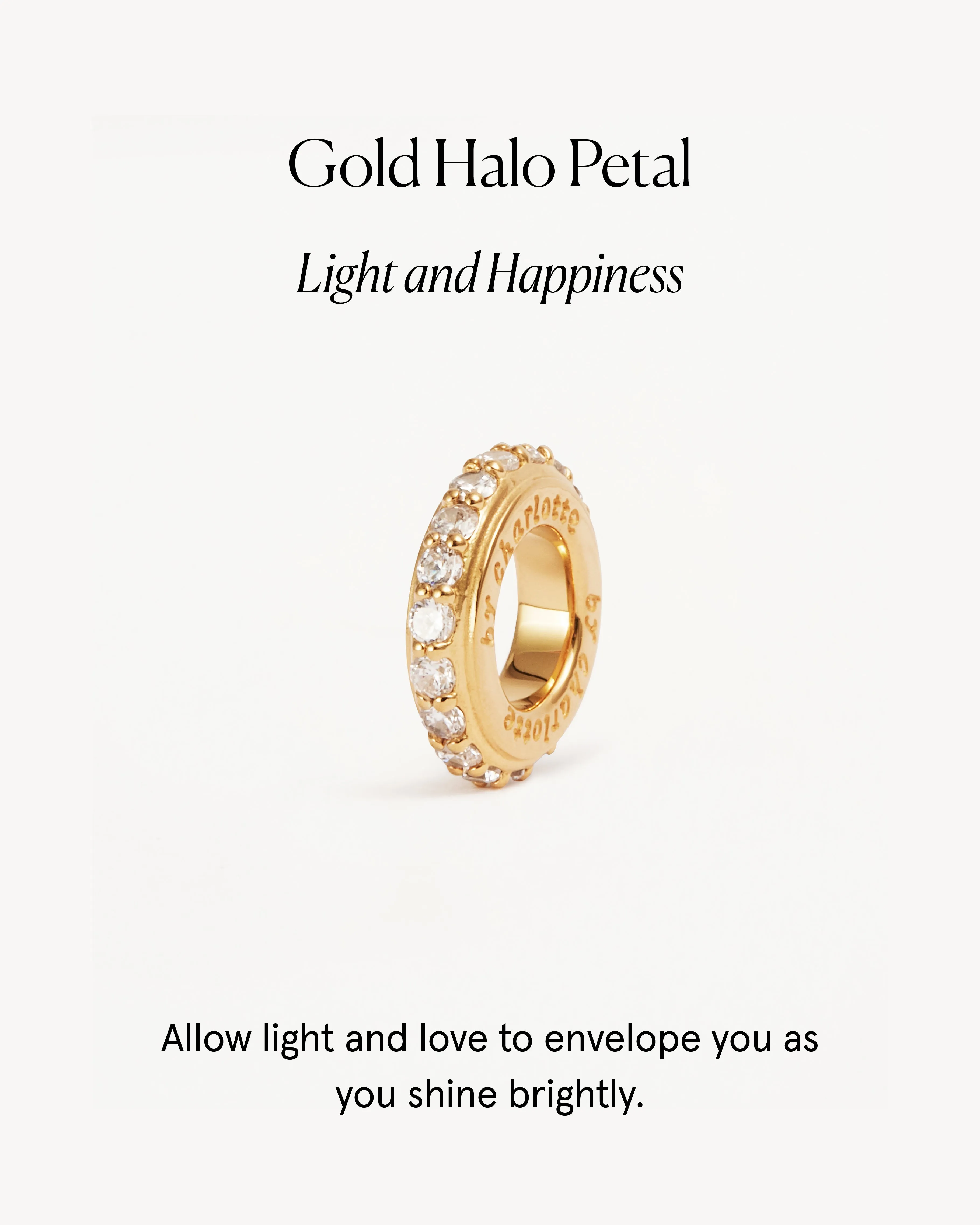 18k Gold Vermeil Halo Petal Charm Bycharlotte