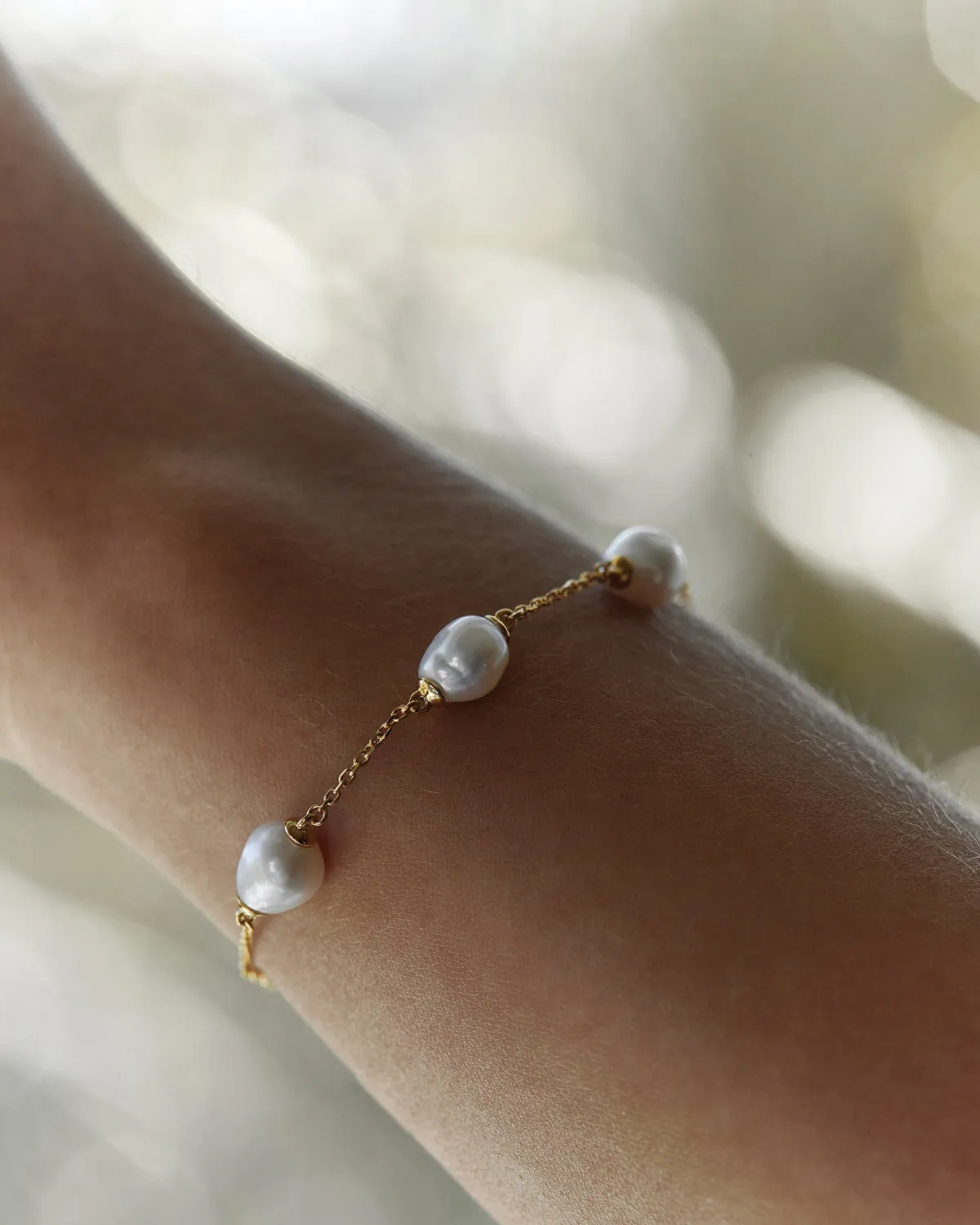 18k Gold Vermeil Harmony Pearl Bracelet Bycharlotte