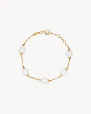 18k Gold Vermeil Harmony Pearl Bracelet Bycharlotte