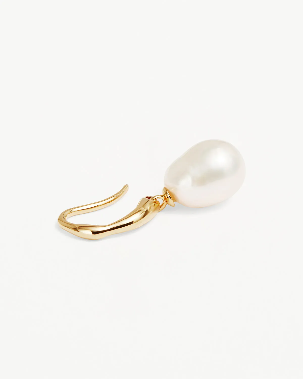 18k Gold Vermeil Harmony Pearl Hook Earrings Bycharlotte
