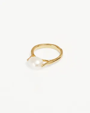 18k Gold Vermeil Harmony Pearl Ring Bycharlotte