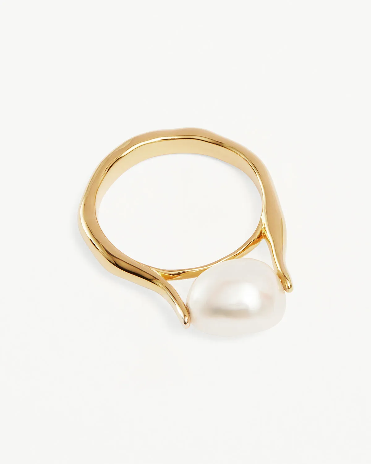 18k Gold Vermeil Harmony Pearl Ring Bycharlotte