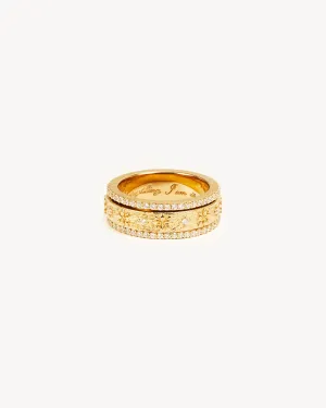 18k Gold Vermeil I Am Enough Spinning Meditation Ring Bycharlotte