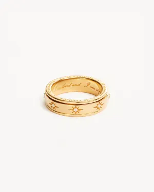 18k Gold Vermeil I Am Loved Spinning Meditation Ring Bycharlotte