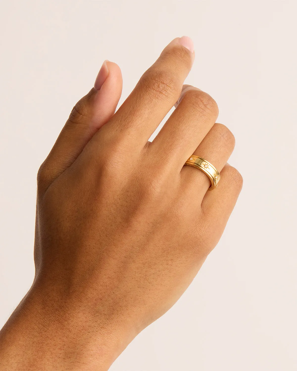 18k Gold Vermeil I Am Loved Spinning Meditation Ring Bycharlotte